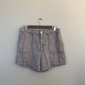 Basic Editions Linen Striped Shorts
